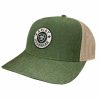 Hats * | Absolute Quality Ariat Weathered Headwear Patch Trucker Cap Olive