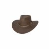 Hats * | Quality Guarantee Bullhide Timber Mountain Leather Australian Hat Brown