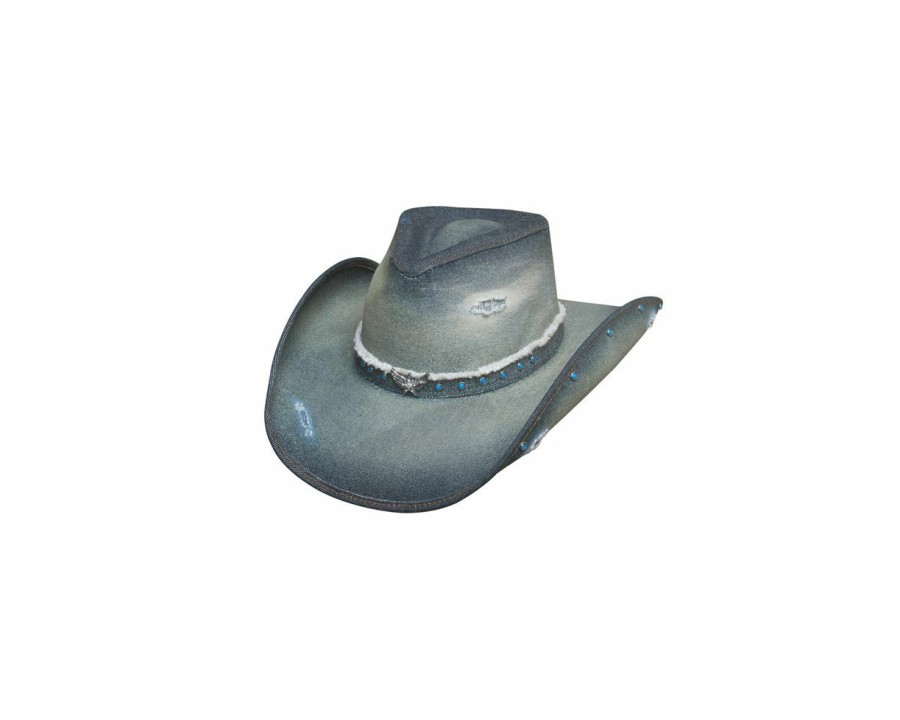 Hats * | Outlet Bullhide Silver Wings Womens Cowgirl Hat Denim