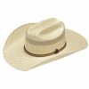 Hats * | Shoping Model Ariat Two-Tone Double S A73182 (20X) Straw Cowboy Hat