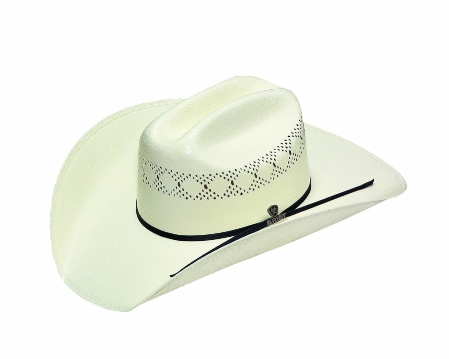 Hats * | Unique Style Ariat 2-Ply Cattleman (A73134) (10X) Shantung Straw Cowboy Hat Natural