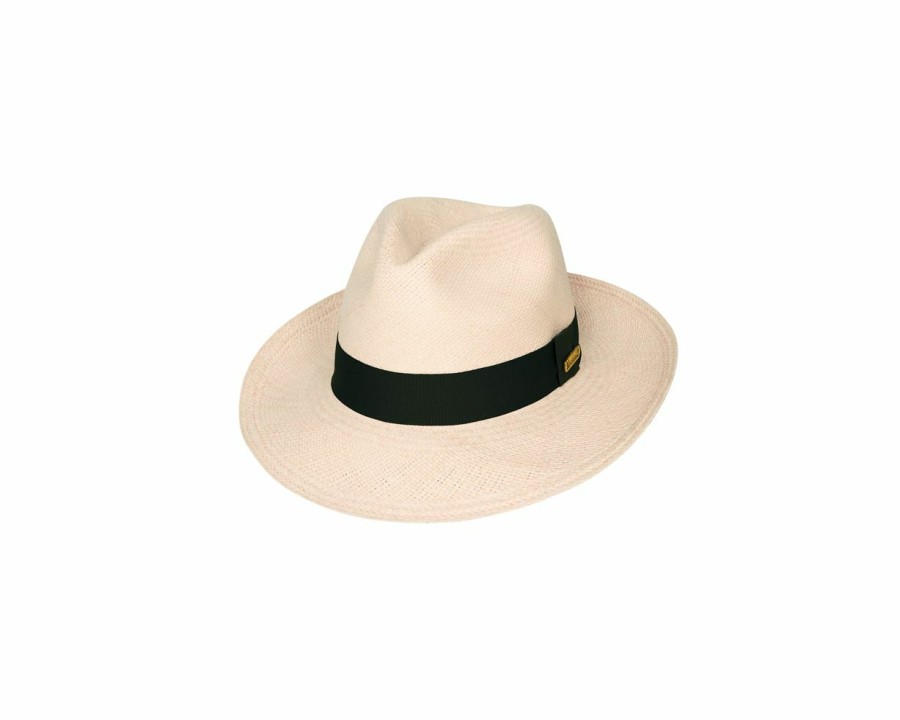 Hats * | Outlet Bullhide Long Island Straw Fedora Hat Bleach