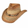 Hats * | Excellent Bullhide Coral Reef- Straw Cowboy Hat Tea Stained