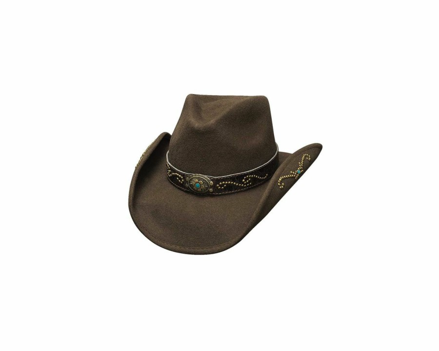 Hats * | Unique Style Bullhide More Than Friends Shapeable Childrens Wool Cowboy Hat Chocolate