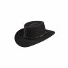 Hats * | Promotions Stetson Hawk Soft Wool Cowboy Hat Black