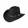 Hats * | Wholesale Silverado Western Gent Wool Cowboy Hat Black