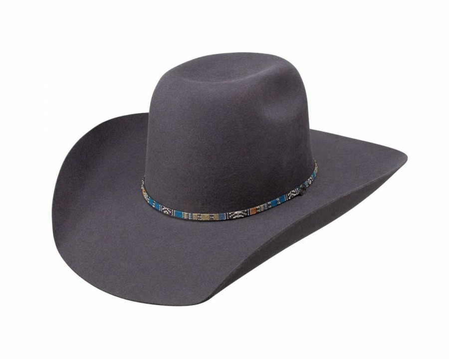 Hats * | Excellent Quality Resistol Hooey Silver Smoke- (6X) Wool Cowboy Hat Grey