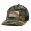 Hats * | Top Selling Ariat With Flag-Trucker Cap Camo