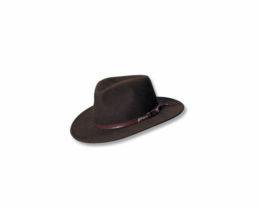 Hats * | Excellent Quality Indiana Jones Hats All Season Indiana Jones Soft Wool Felt Outback Brown