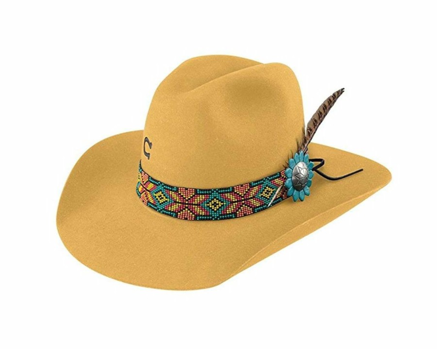 Hats * | Absolute Quality Charlie 1 Horse Gold Digger (5X) Wool Cowboy Hat Yellow