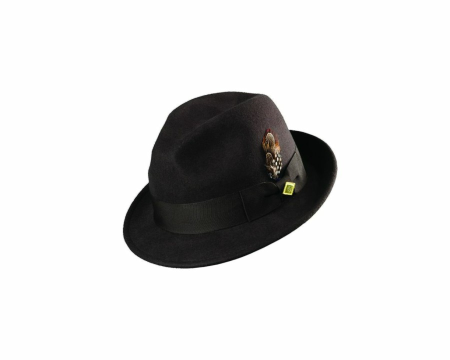 Hats * | Absolute Quality Stacy Adams Conlon Wool Fedora Hat