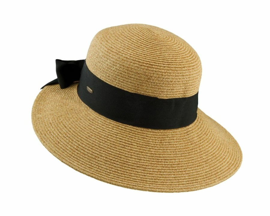 Hats * | Tendy Style Scala Riviera Straw Sun Hat White