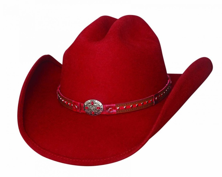 Hats * | Affordable Price Bullhide Activated Wool Cowgirl Hat Red