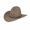 Hats * | Sale Silverado Gus Crush Wool Cowboy Hat Putty