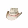 Hats * | Sells Cheap Bullhide Shine A Little Love Childrens Straw Cowboy Hat Natural