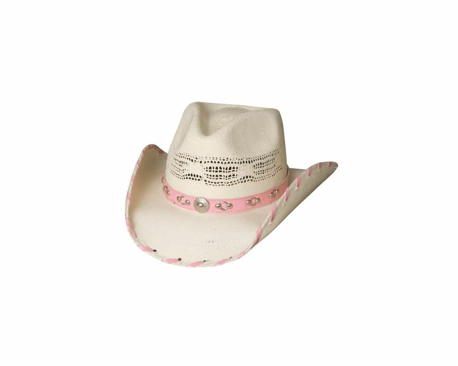 Hats * | Sells Cheap Bullhide Shine A Little Love Childrens Straw Cowboy Hat Natural