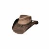 Hats * | Top Selling Bullhide Hideout Shapeable Leather Cowboy Hat Camel