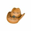 Hats * | Top Selling Bullhide Tequila Sunrise Shapeable Straw Cowgirl Hat Sweated & Dusted