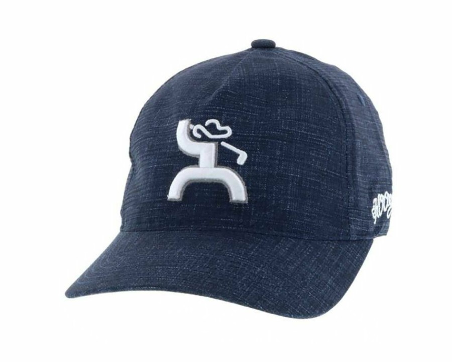 Hats * | Sale Hooey Reflective Golf Flex Ball Cap Navy