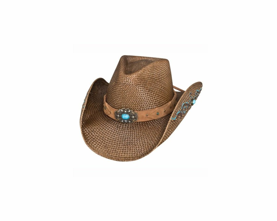 Hats * | Fire Sale Bullhide Amnesia Womens Straw Cowboy Hat Brown