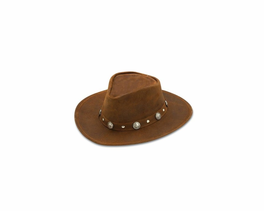 Hats * | Absolute Quality Minnetonka Buffalo Nickel Leather Australian Hat