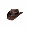 Hats * | Less Expensive Bullhide Bonfire- Leather Cowboy Hat Chocolate