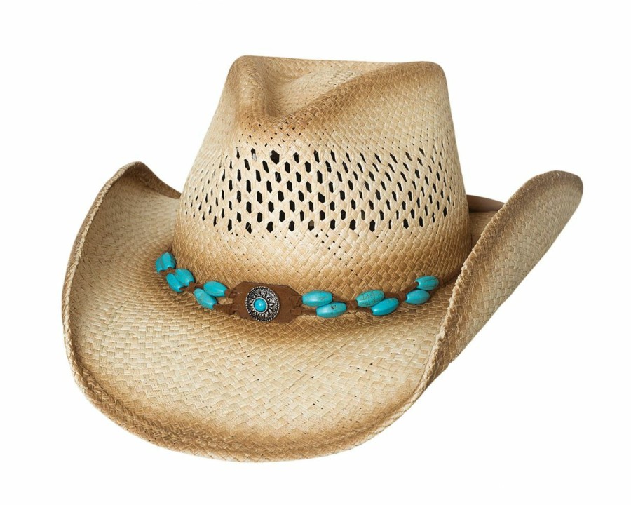 Hats * | Sale Bullhide Doin' Great Womens Straw Cowboy Hat Natural