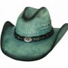 Hats * | Superior Style Bullhide Into You- Straw Cowgirl Hat Blue