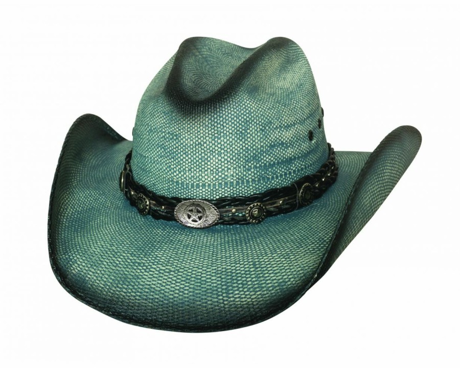 Hats * | Superior Style Bullhide Into You- Straw Cowgirl Hat Blue