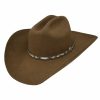 Hats * | Absolute Quality Stetson Whitmore (4X) Buffalo Felt Cowboy Hat Oak