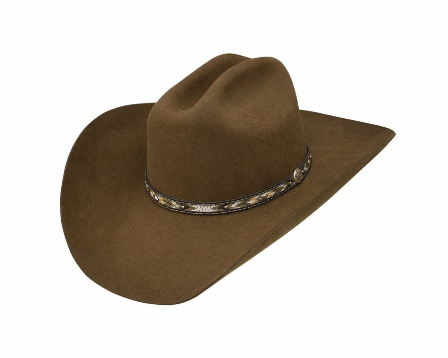 Hats * | Absolute Quality Stetson Whitmore (4X) Buffalo Felt Cowboy Hat Oak