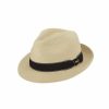 Hats * | Wholesale Scala Wyatt Straw Fedora Hat Natural