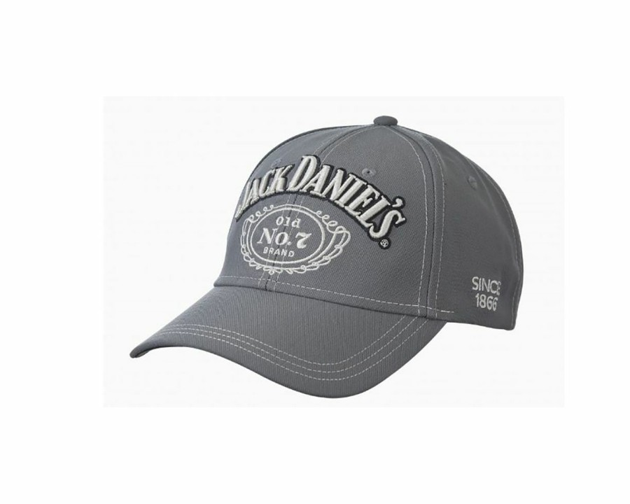 Hats * | Absolute Quality Jack Daniels (Jd77-136) Ball Cap Grey