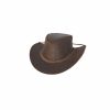 Hats * | Unique Style Bullhide Cedar Groove Leather Cowboy Hat Chocolate